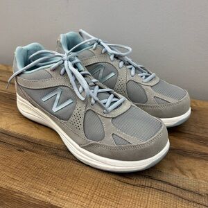 New Balance WW877SB Walking Shoes Grey Light Blue Women’s